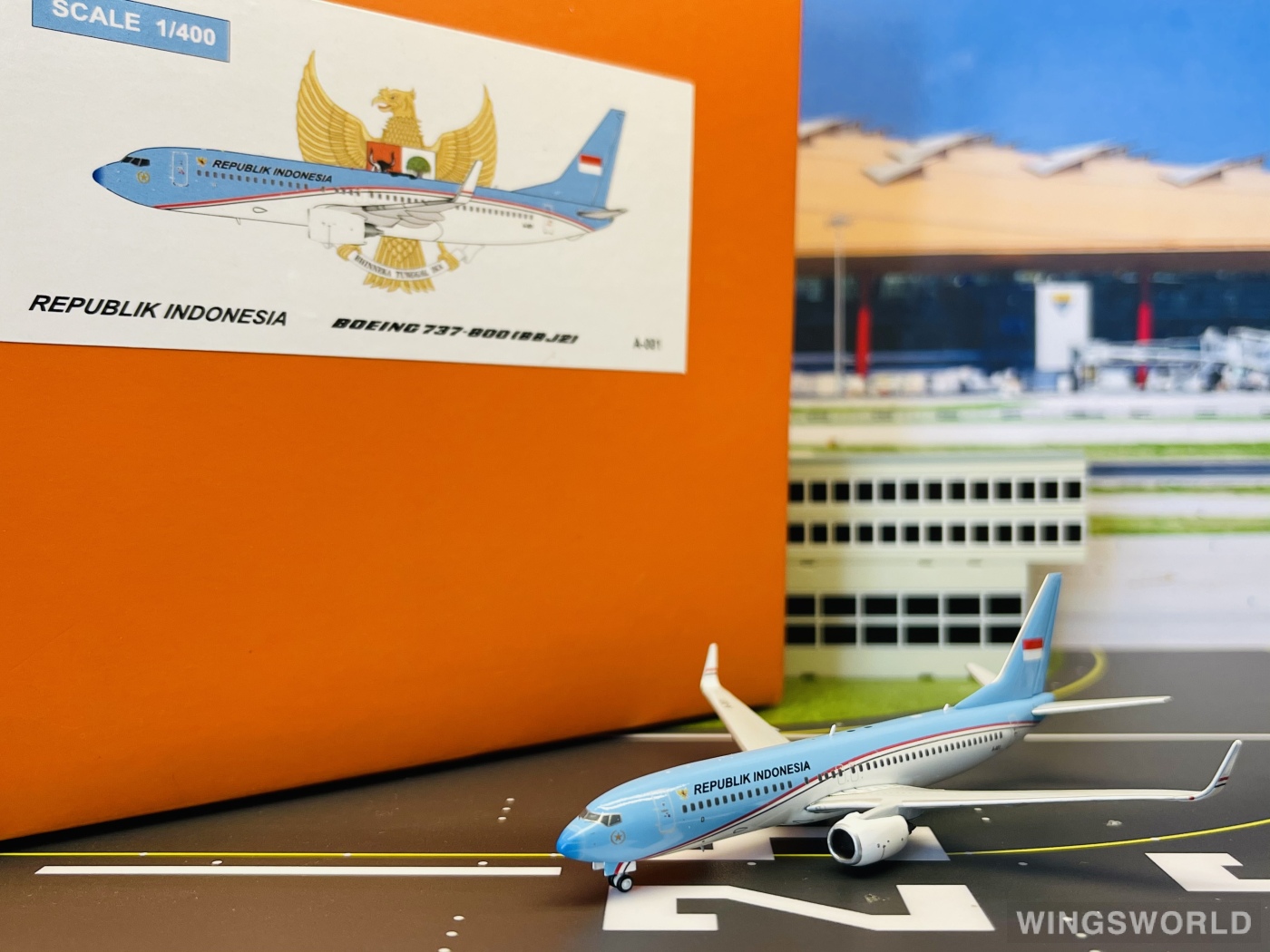 JC Wings 1:400 EW4738001 Indonesia Air Force 印尼空军 Boeing 737-800 A-001