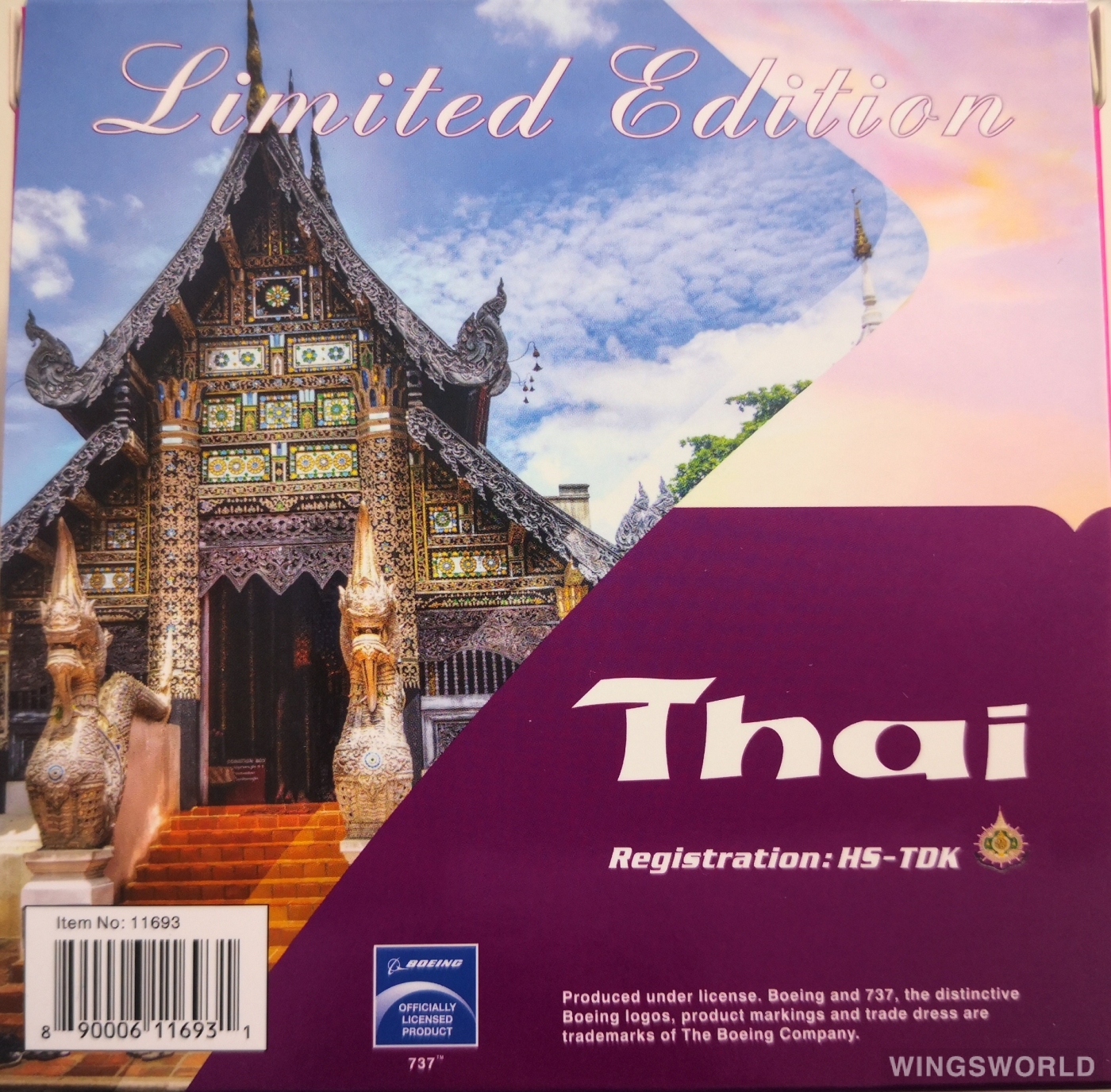 Phoenix 1:400 PH11693 Thai Airways 泰国国际航空 Boeing 737-400 HS-TDK