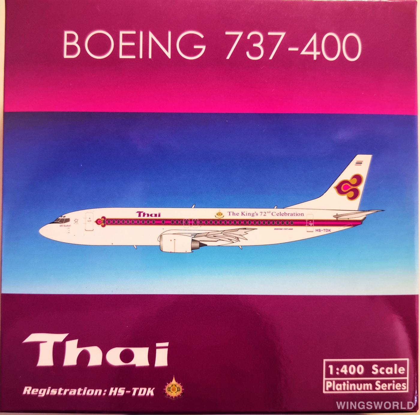 Phoenix 1:400 PH11693 Thai Airways 泰国国际航空 Boeing 737-400 HS-TDK