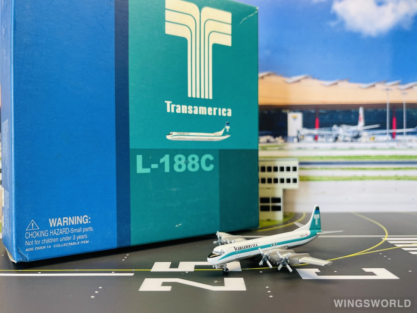 Jet-X 1:400 JX056 Transamerica Airlines Lockheed L-188 Electra N860U