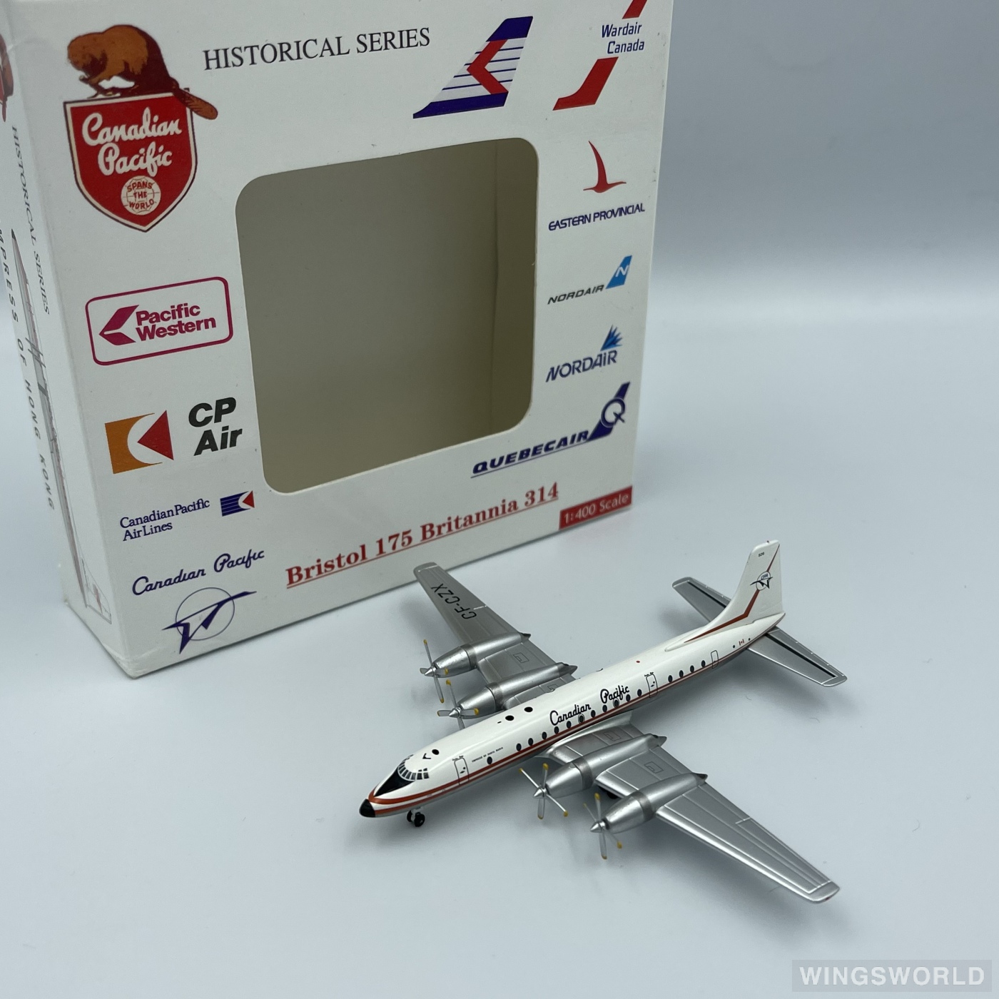 AeroClassics 1:400 ACCFCZX CP Air 加拿大太平洋航空 Bristol 175 Britannia CF-CZX