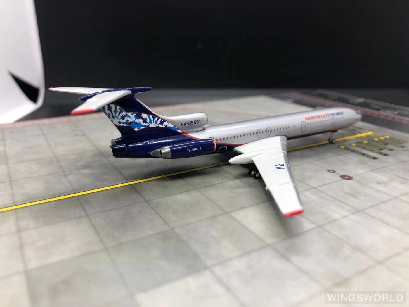 Phoenix 1:400 PH10060 Aeroflot 俄罗斯航空 Tupolev Tu-154 RA-85551