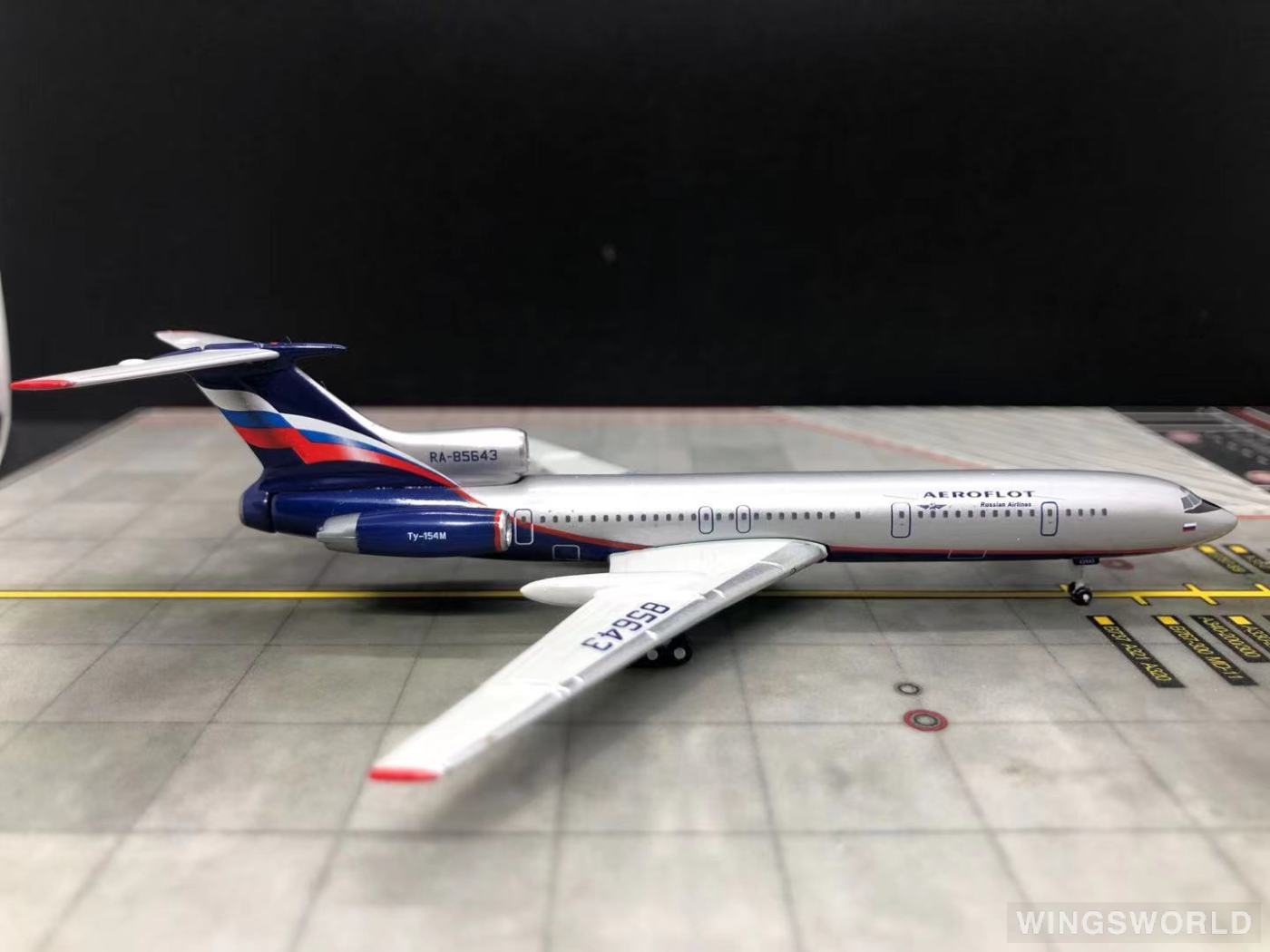 Geminijets 1:400 GJAFL484 Aeroflot 俄罗斯航空 Tupolev Tu-154 RA-85643