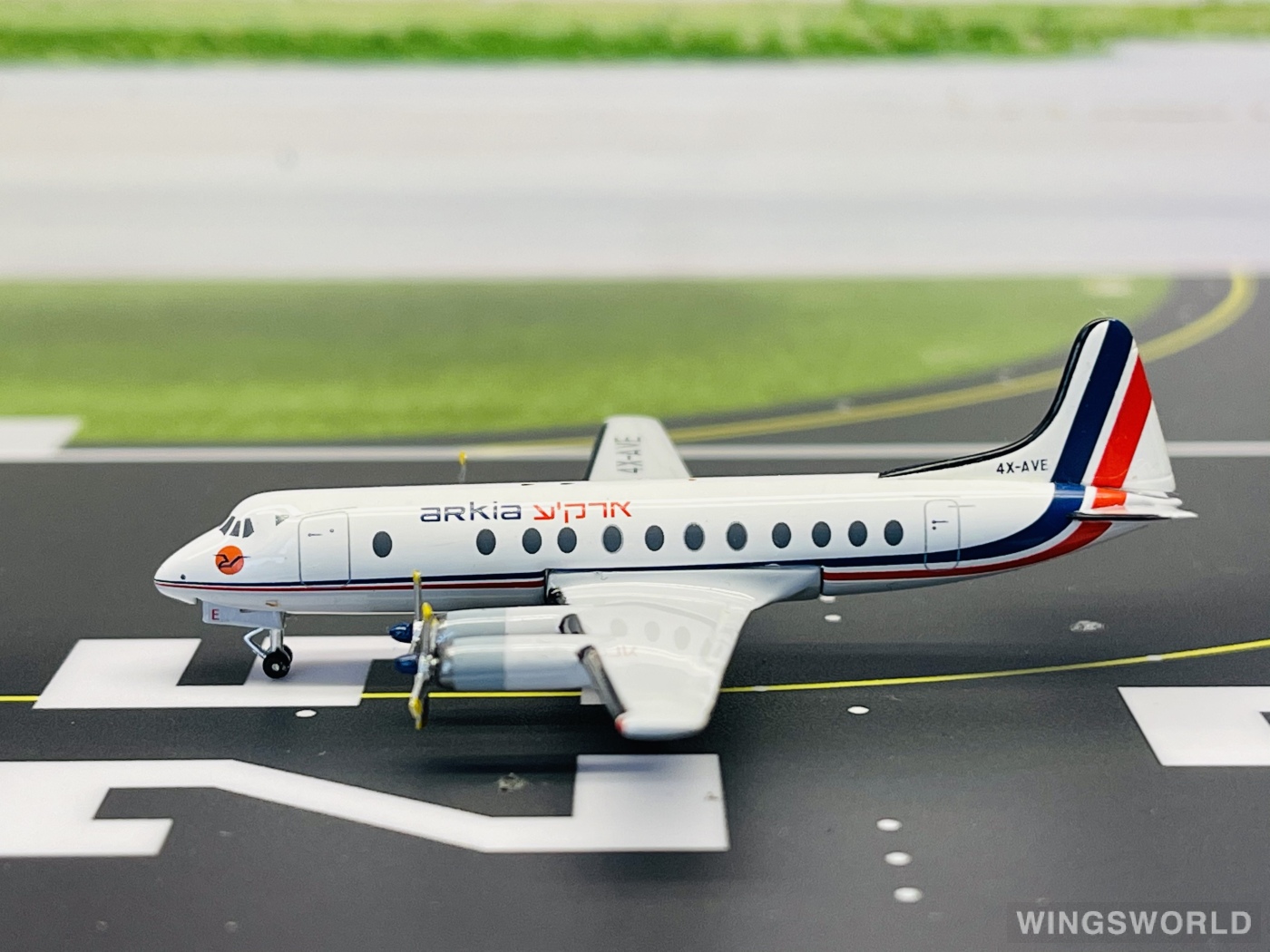 AeroClassics 1:400 AC4XAVE Arkia 以色列国内航空 Vickers Viscount 4X-AVE