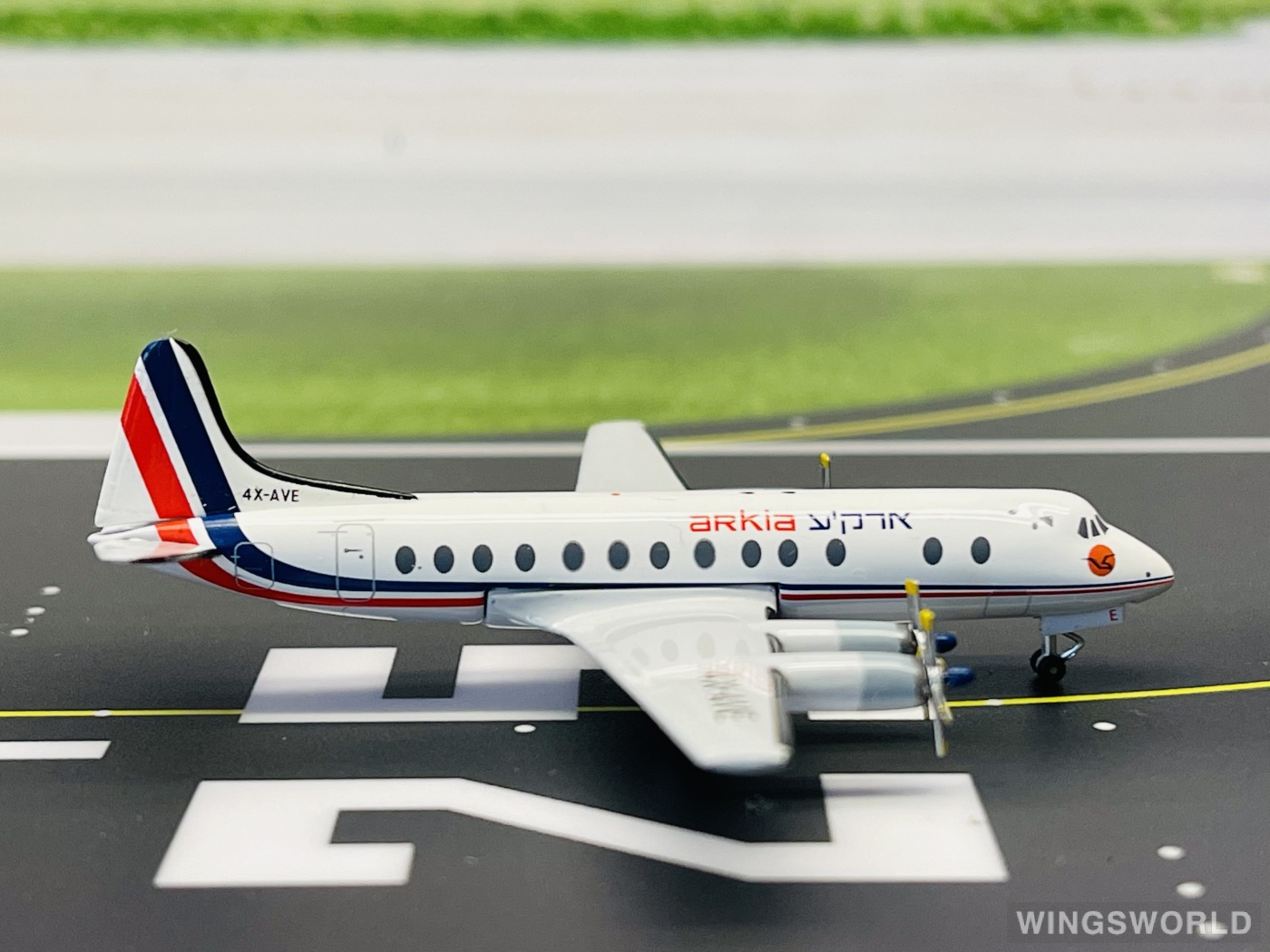 AeroClassics 1:400 AC4XAVE Arkia 以色列国内航空 Vickers Viscount 4X-AVE