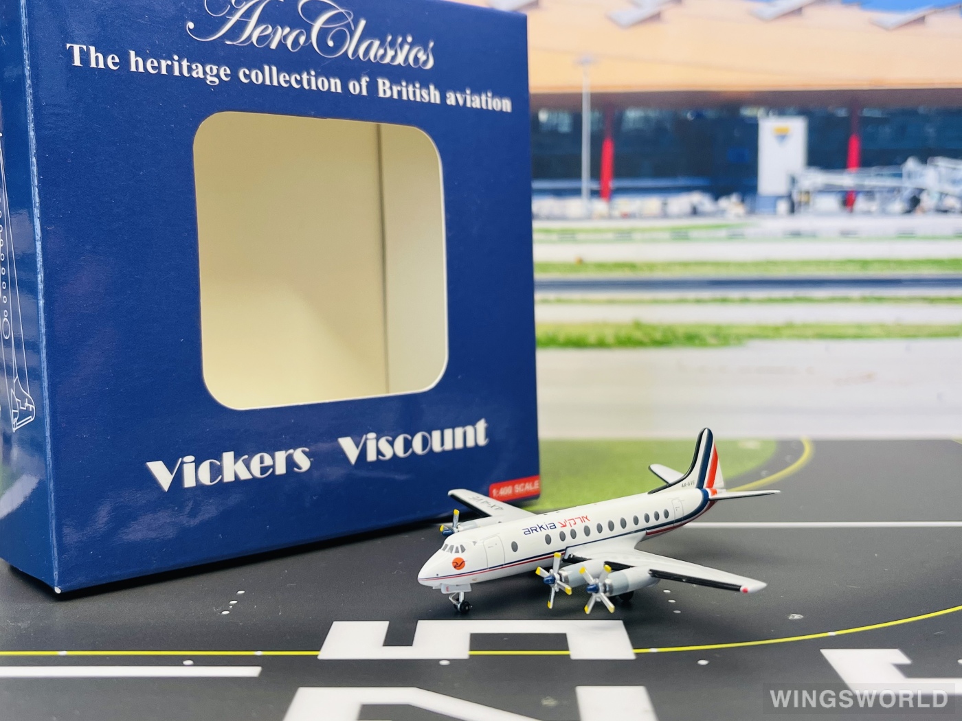 AeroClassics 1:400 AC4XAVE Arkia 以色列国内航空 Vickers Viscount 4X-AVE