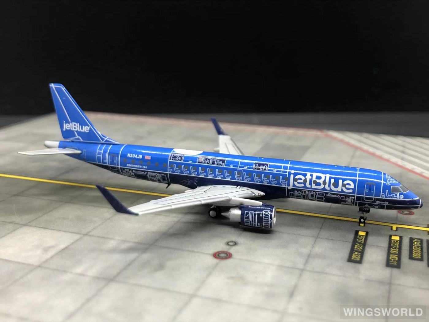 Geminijets 1:400 GJJBU1656 JetBlue 捷蓝航空 Embraer ERJ-190 N304JB