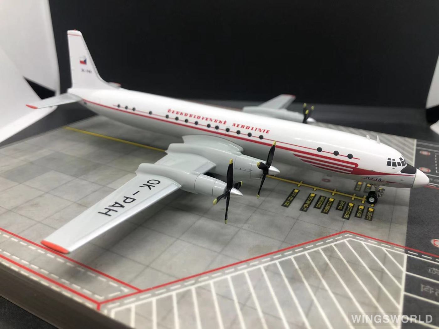 Herpa 1:200 571333 Czech Airlines 捷克航空 Ilyushin Il-18 OK-PAH
