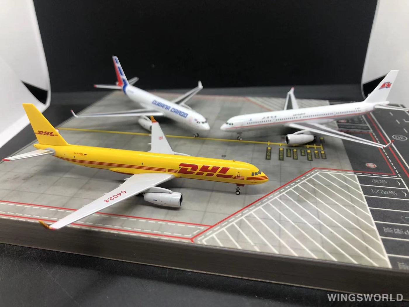Pandamodel 1:400 202116 DHL 敦豪 Tupolev Tu-204 RA-64024
