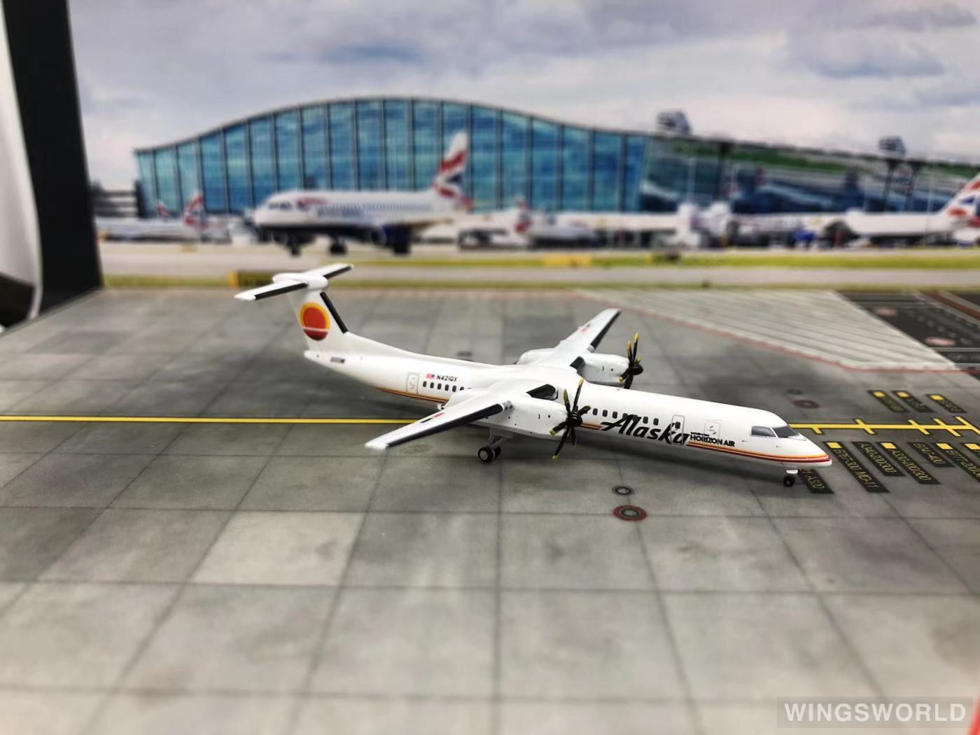 Geminijets 1:400 GJASA1879 Alaska Airlines 阿拉斯加航空 Bombardier Dash 8-400 N421QX
