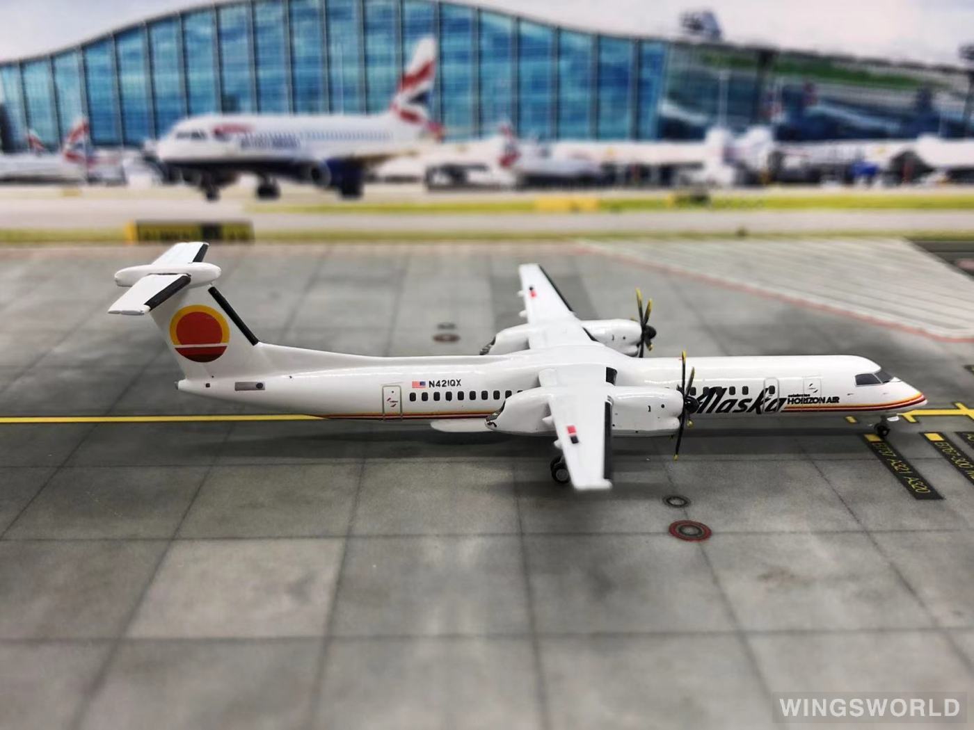 Geminijets 1:400 GJASA1879 Alaska Airlines 阿拉斯加航空 Bombardier Dash 8-400 N421QX
