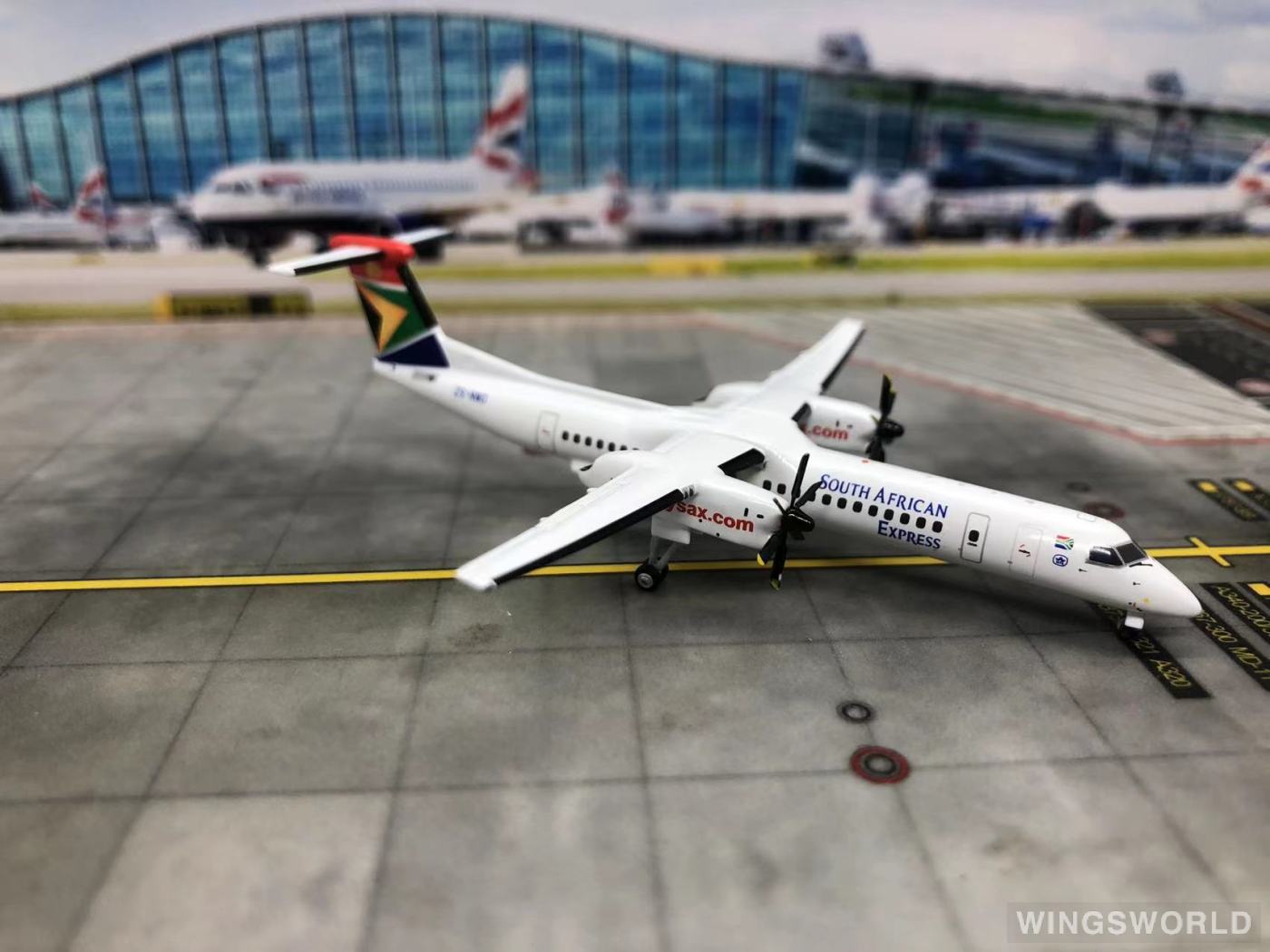 Geminijets 1:400 GJSAA736 South African Airways 南非航空 Bombardier Dash 8-400 ZS-NMO