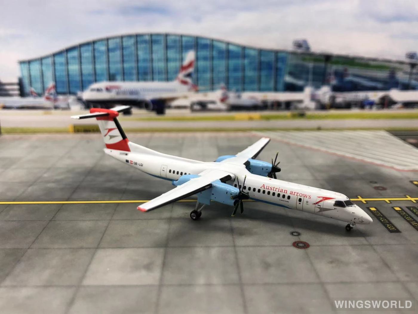 Geminijets 1:400 GJTYR737 Austrian Airlines 奥地利航空 Bombardier Dash 8-400 OE-LGI