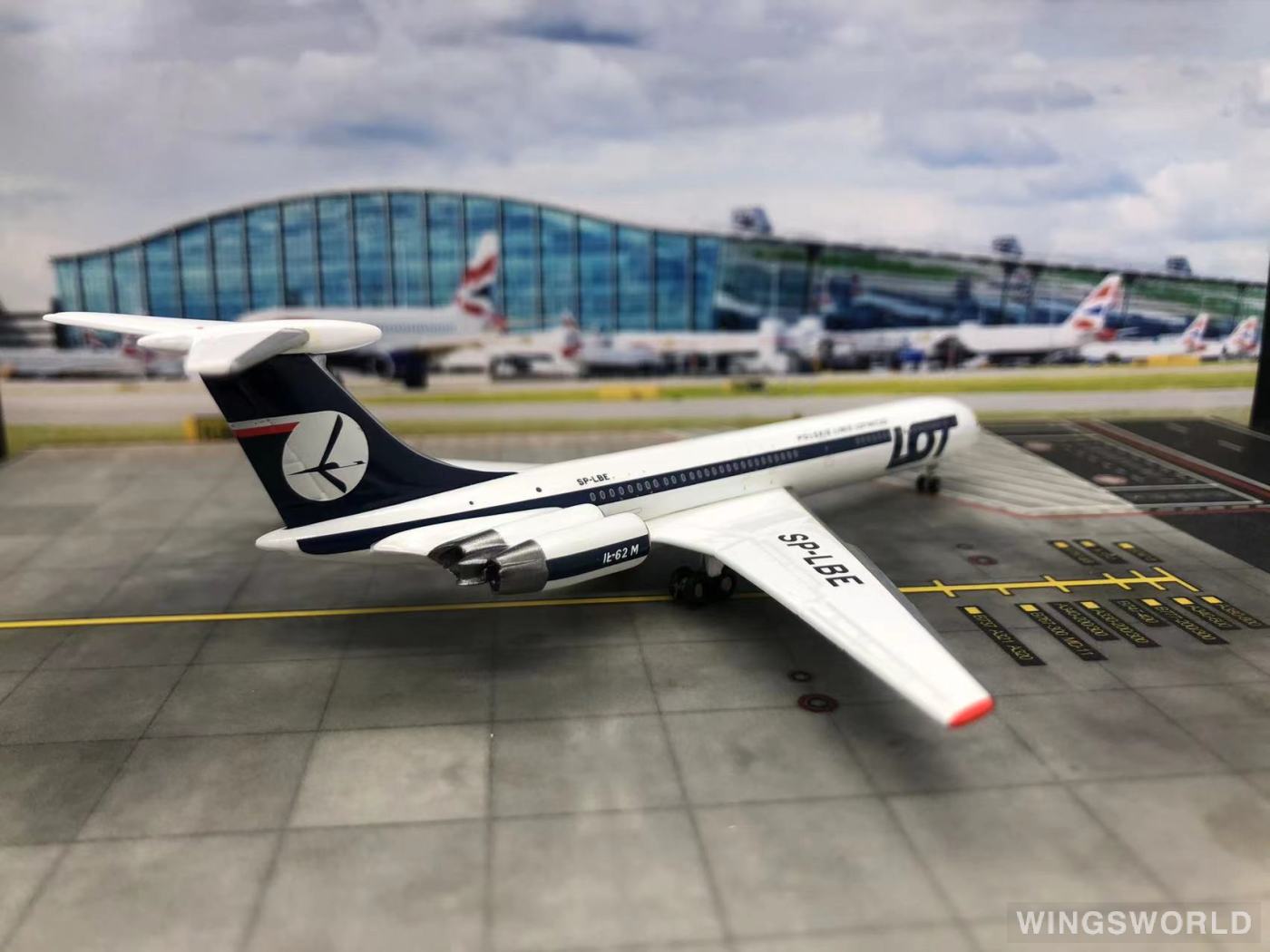 Geminijets 1:400 GJLOT1078 LOT 波兰航空 Ilyushin Il-62 SP-LBE