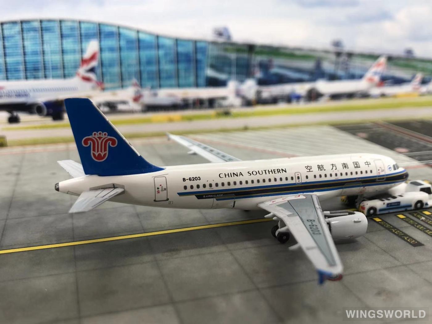 HYJLwings 1:400 HYJL11006 China Southern 中国南方航空 Airbus A319 B-6203