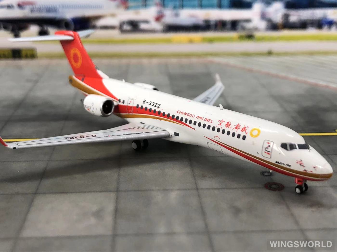 Skywings 1:400 SKY-PM-050 Chengdu Airlines 成都航空 Comac ARJ21-700 B-3322