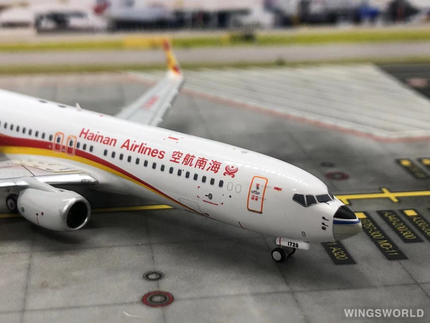 NGmodels 1:400 NG58061 Hainan Airlines 海南航空 Boeing 737-800 B-1729