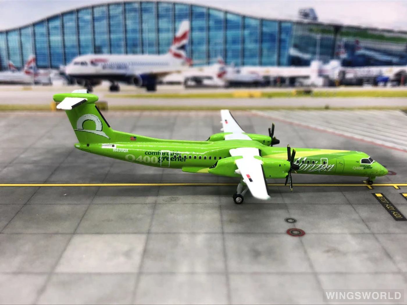 Geminijets 1:400 GJQXE731 Horizon Air 地平线航空 Bombardier Dash 8-400 N400QX