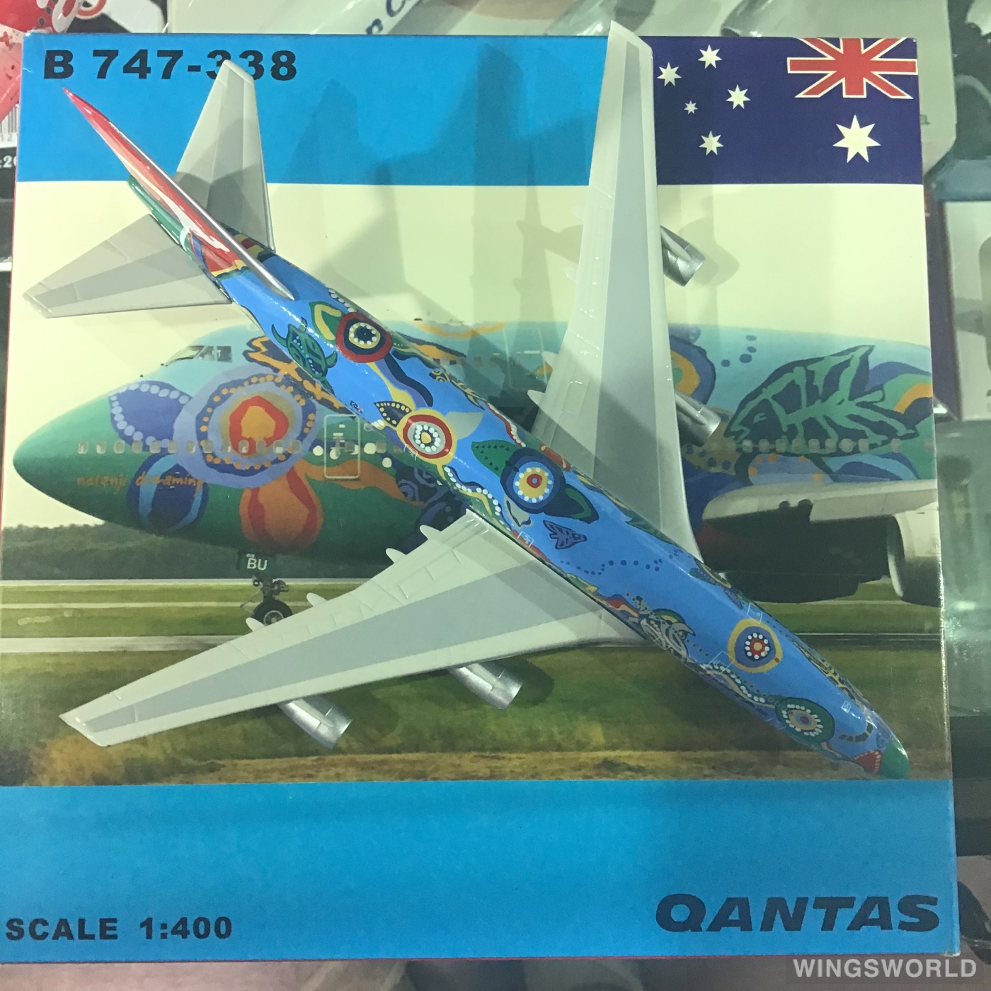 TucanoLine 1:400 84021001 Qantas 澳洲航空 Boeing 747-300 VH-EBU