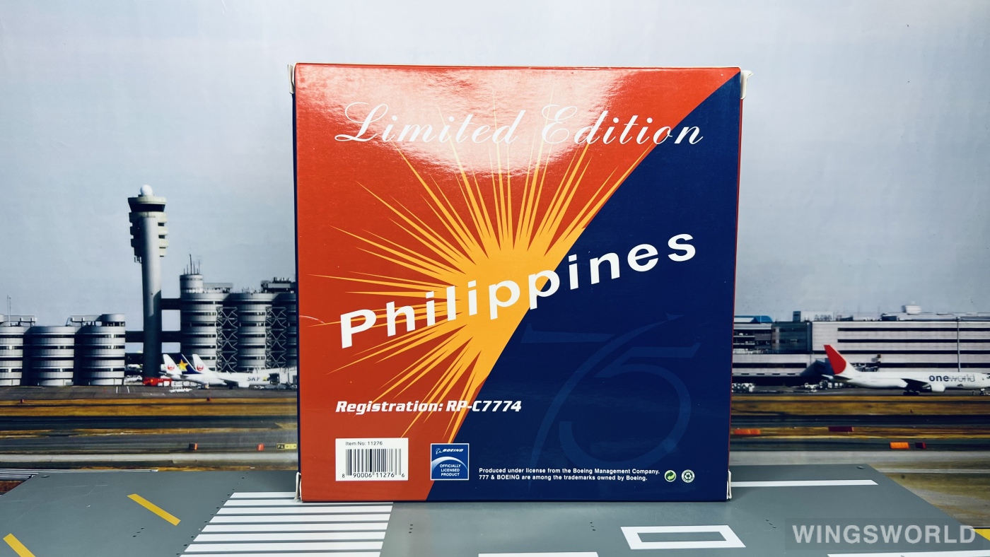 Phoenix 1:400 PH11276 Philippine Airlines 菲律宾航空 Boeing 777-300 RP-C7774