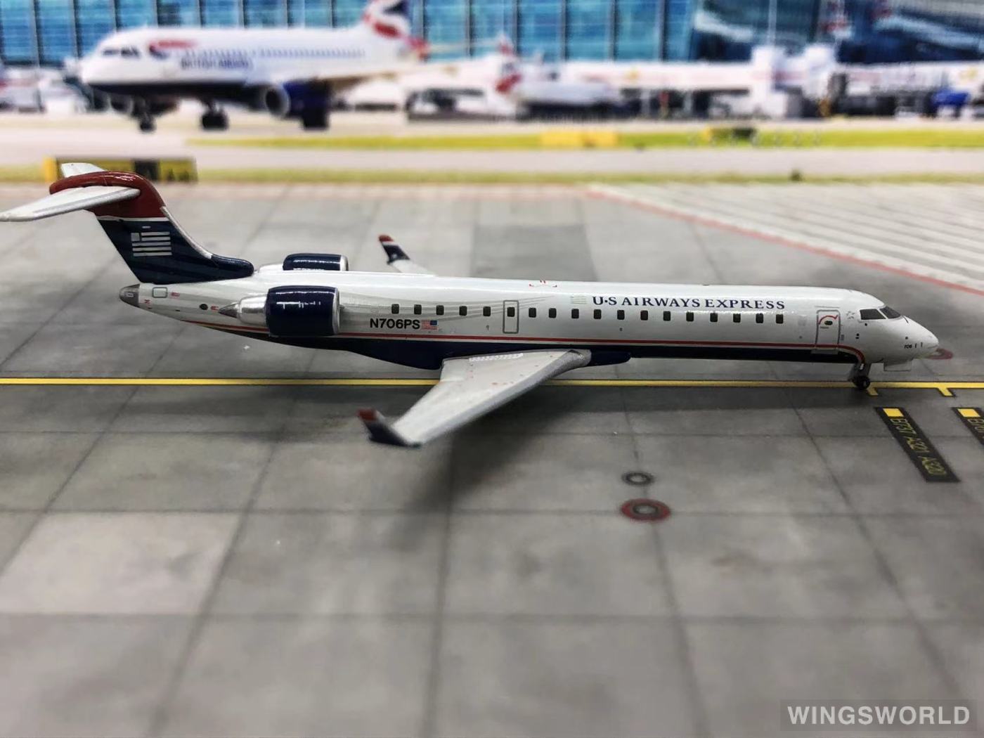 Geminijets 1:400 GJUSA909 US Airways 全美航空 Bombardier CRJ700 N706PS