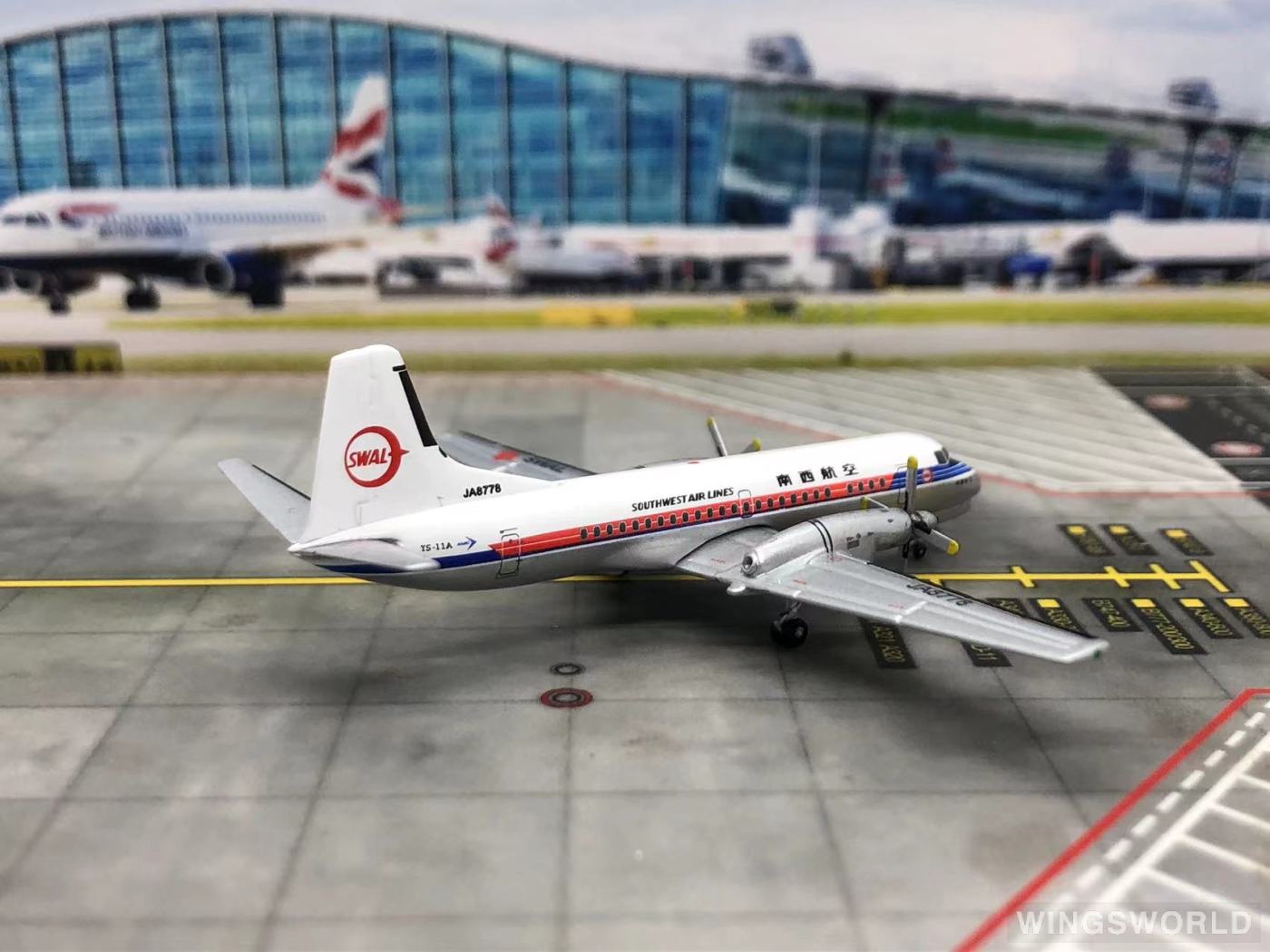 JC Wings 1:400 JC4160 Southwest Air Lines 日本南西航空 NAMC YS-11 JA8778