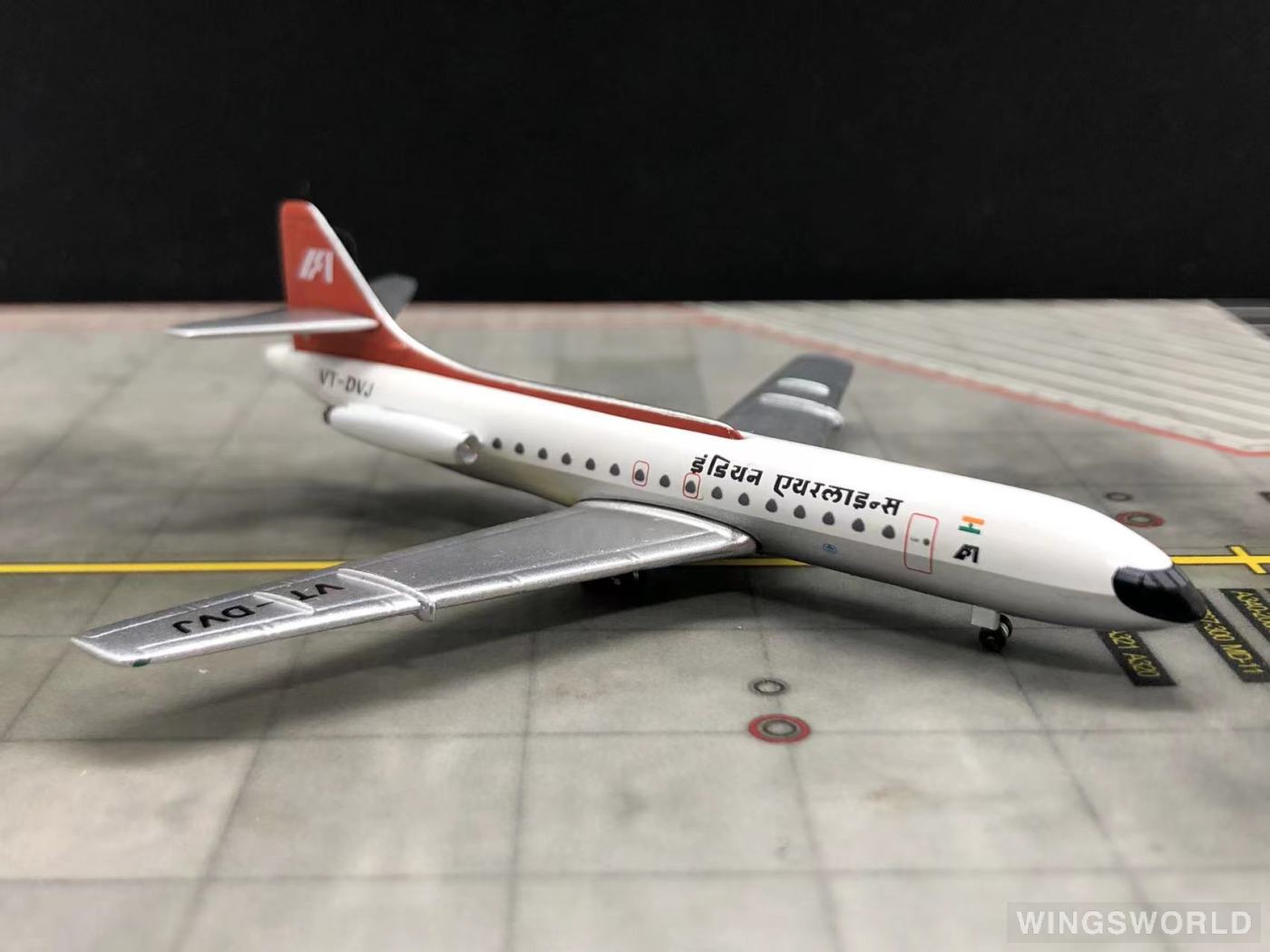 AeroClassics 1:400 AC419947 Indian Airlines 印度人航空 Sud Aviation SE 210 VT-DVI