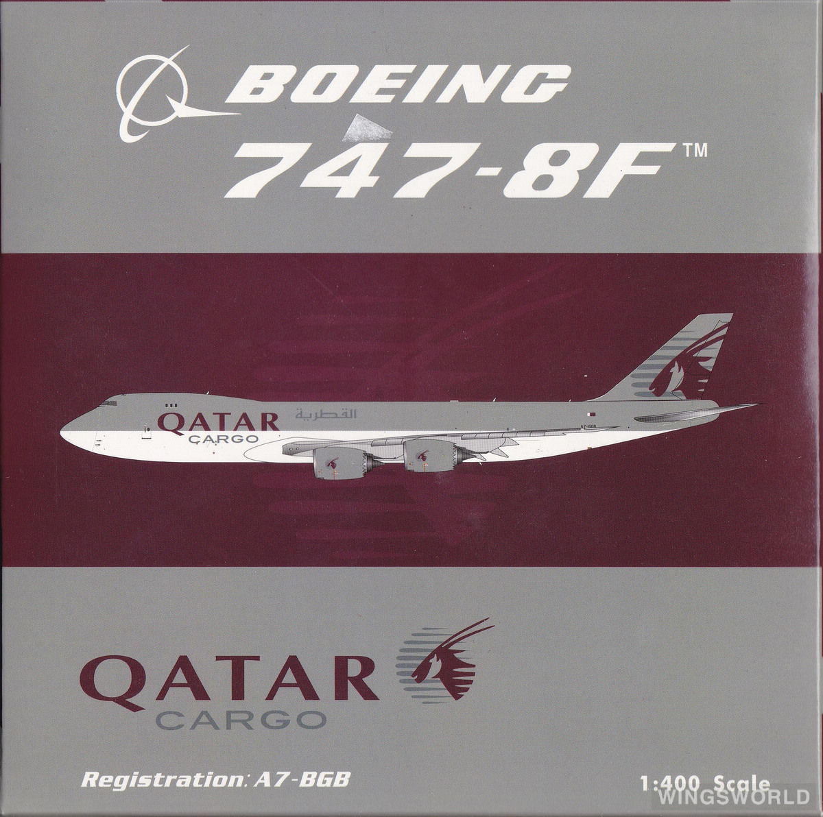 Phoenix 1:400 PH04159 Qatar 卡塔尔航空 Boeing 747-8F A7-BGB