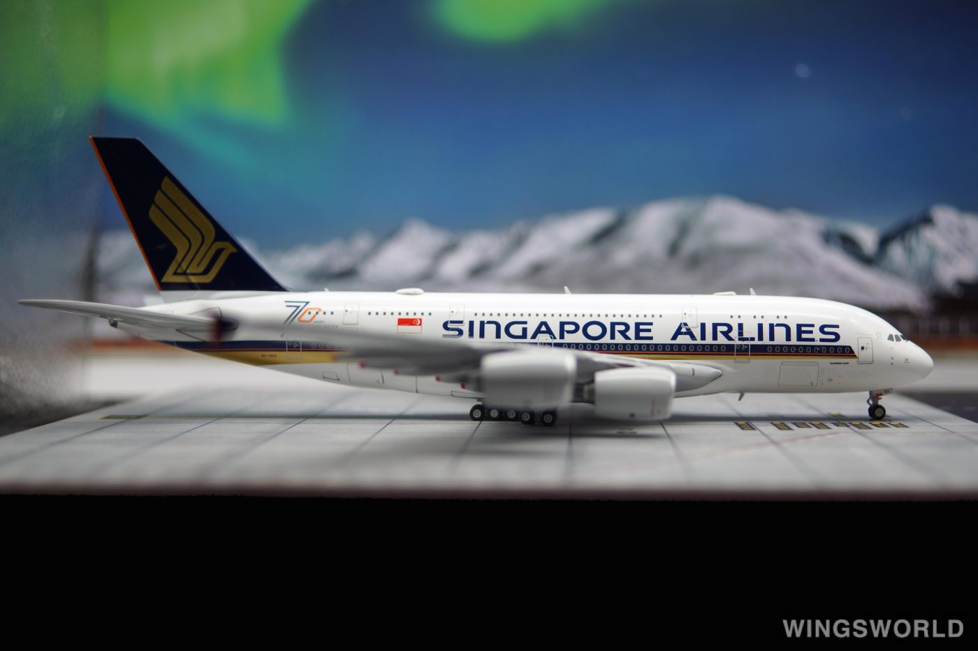 JC Wings 1:400 BBOX4006 Singapore Airlines 新加坡航空 Airbus A380-800 9V-SKU