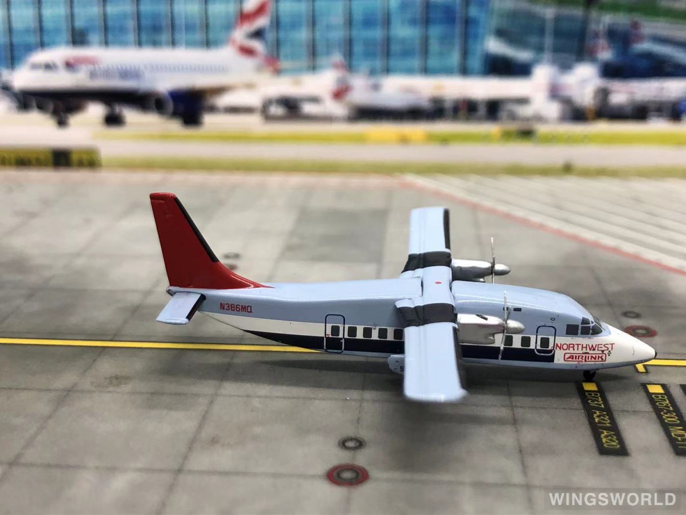 Geminijets 1:400 Short 360 Northwest Airlines 美国西北航空GJNWA1115 N386MQ 的点评-  飞机模型世界资料库