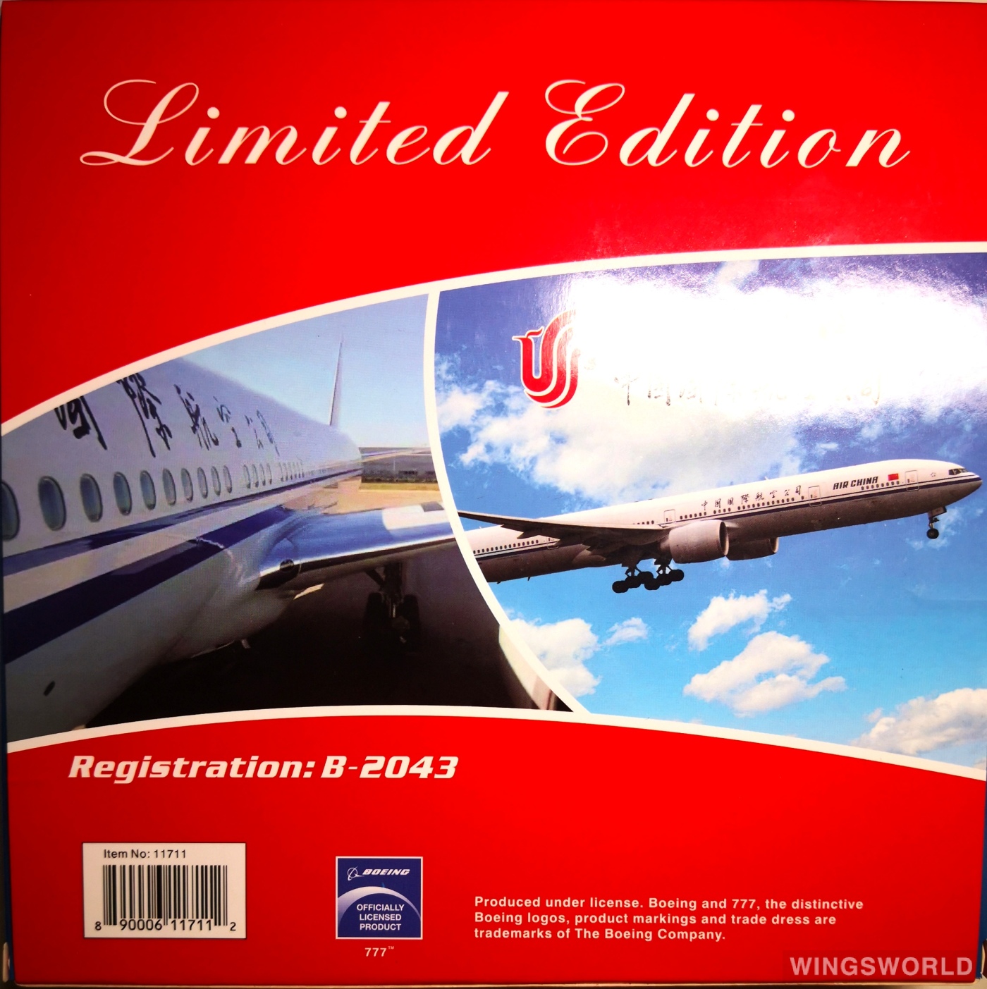 Phoenix 1:400 PH11711 Air China 中国国际航空 Boeing 777-300ER B-2043