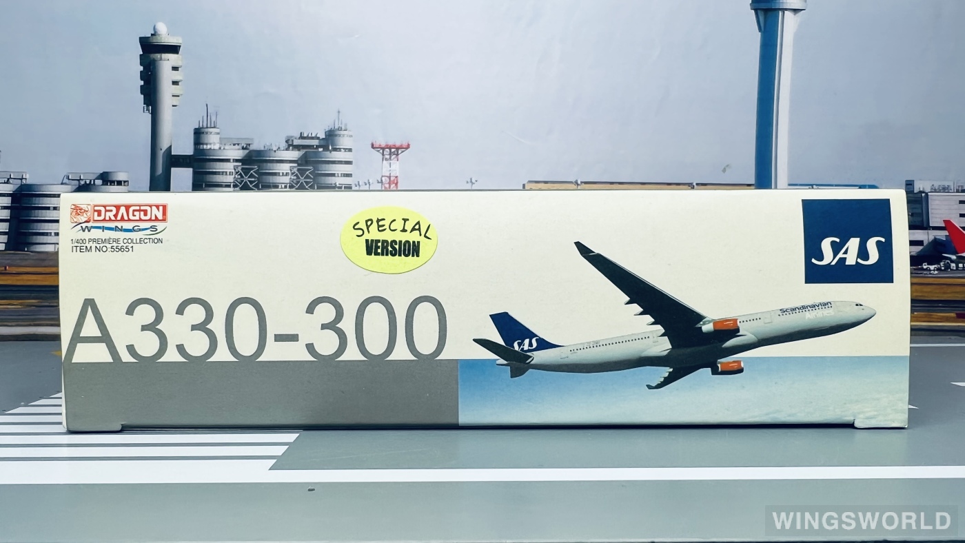 Dragon Models 1:400 55651B SAS 北欧航空 Airbus A330-300 SE-REF