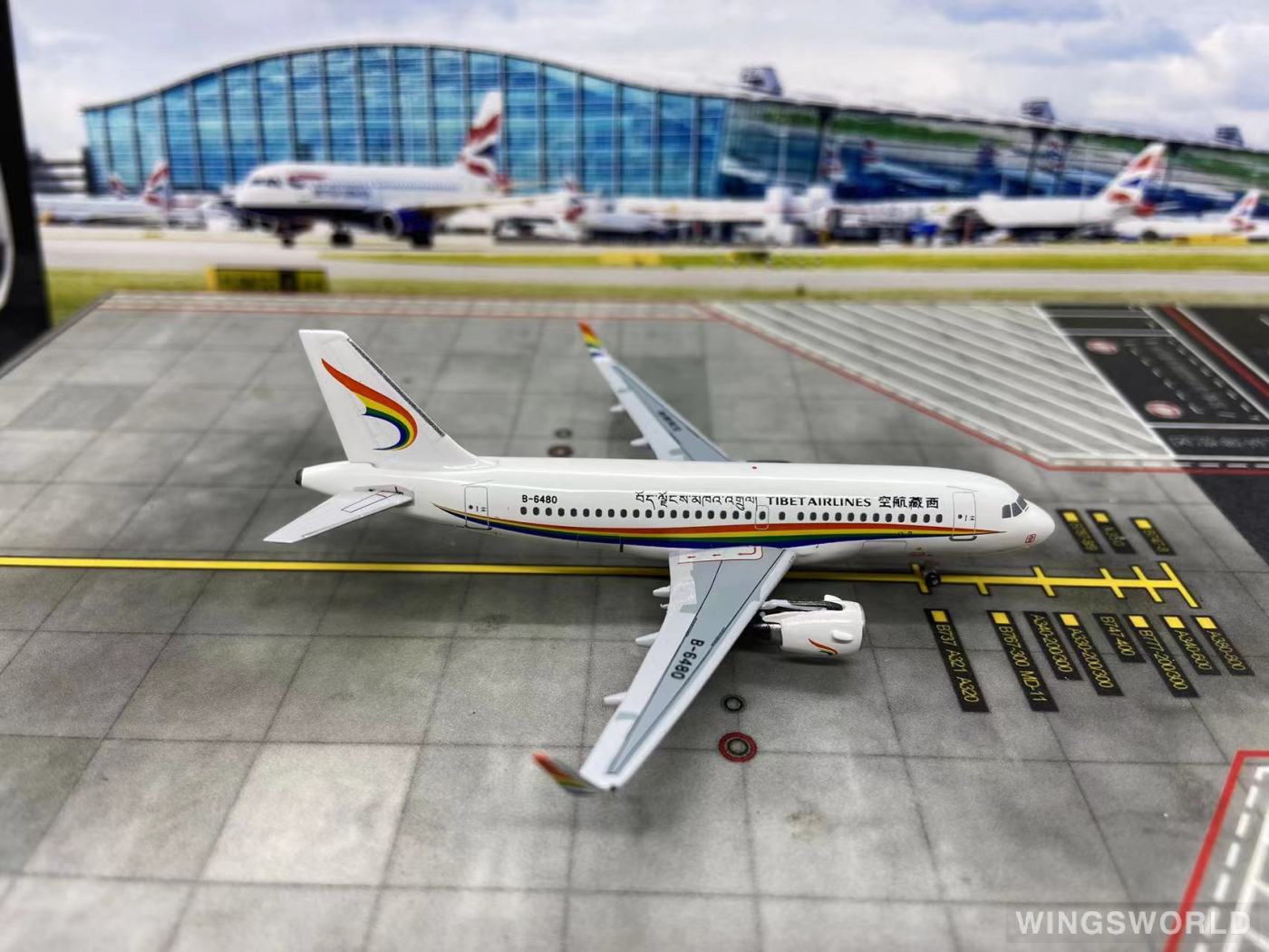 AeroClassics 1:400 AC4B6480 Tibet Airlines 西藏航空 Airbus A319 B-6480