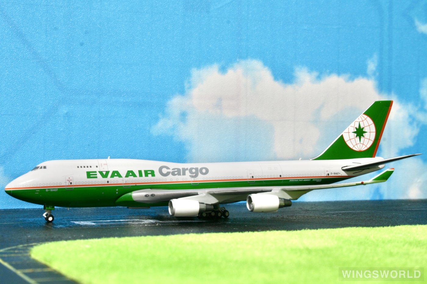 JC Wings 1:400 XX4177 EVA Air 长荣航空 Boeing 747-400 B-16407