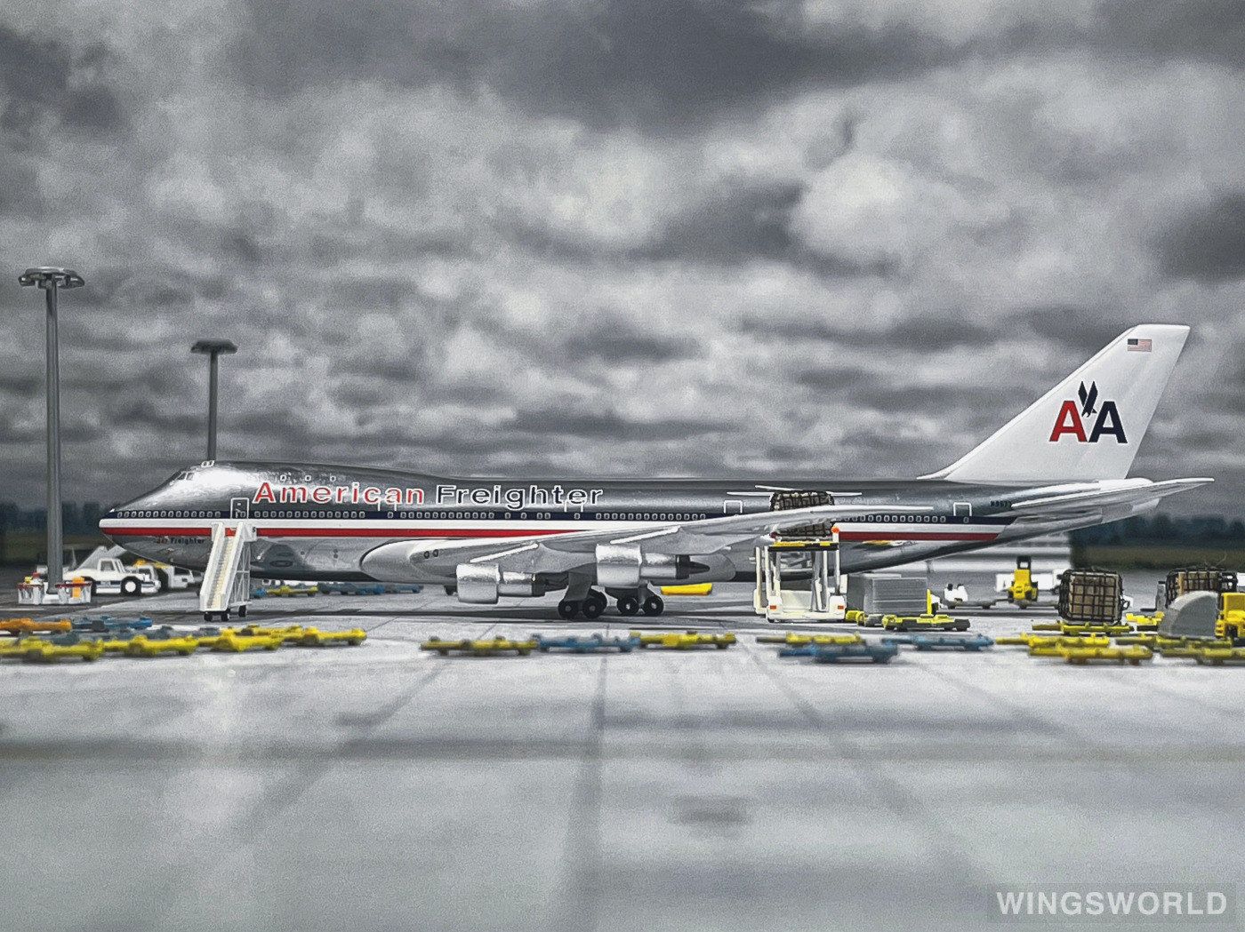 Big Bird 1:400 BB4-2005-XX American Airlines 美国航空 Boeing 747-100 N9673
