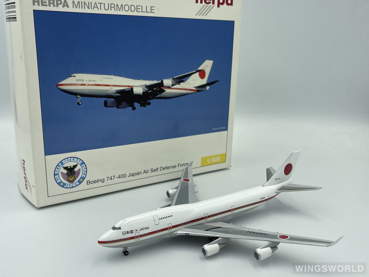 Herpa 1:400 560665 JASDF 日本航空自卫队 Boeing 747-400 20-1101