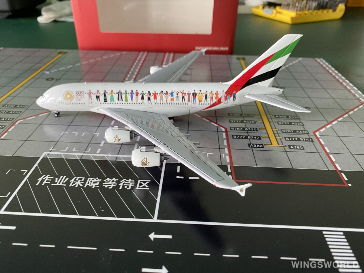 Geminijets 1:400 GJUAE1959 Emirates 阿联酋航空 Airbus A380-800 A6-EVB