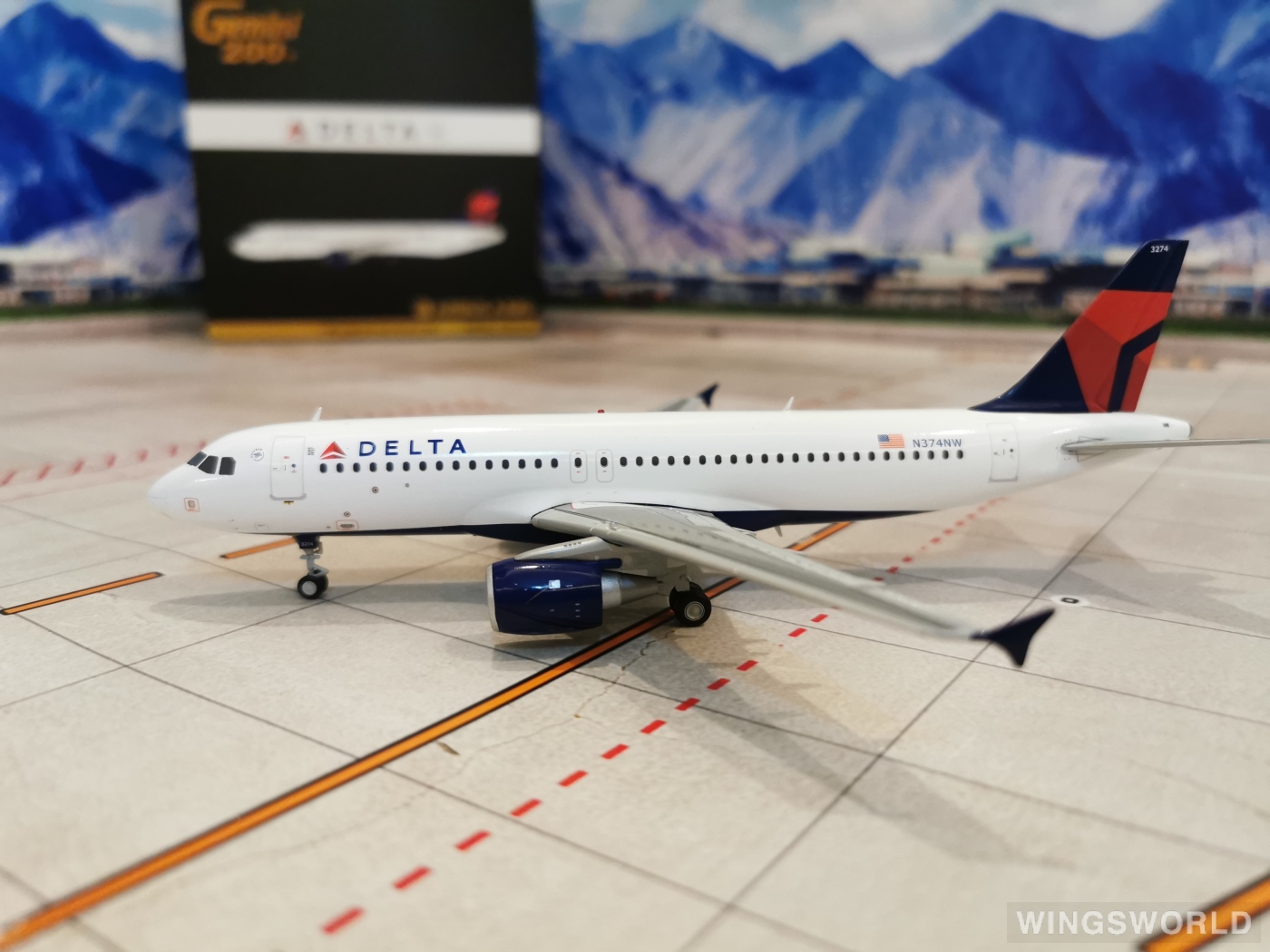 Geminijets 1:200 G2DAL328 Delta Air Lines 达美航空 Airbus A320 N374NW
