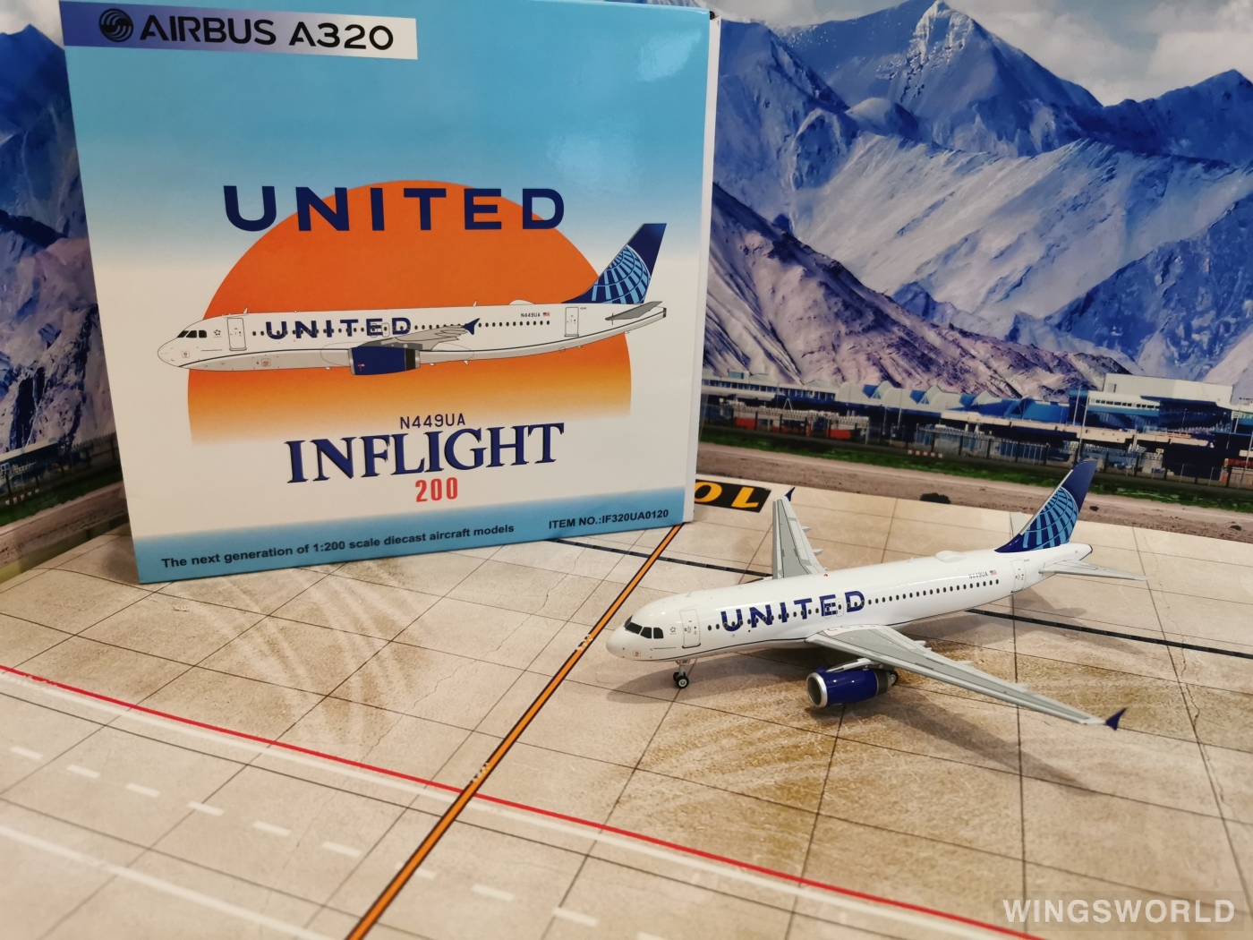 Inflight200 1:200 IF320UA0120 United Airlines 美国联合航空 Airbus A320 N449UA