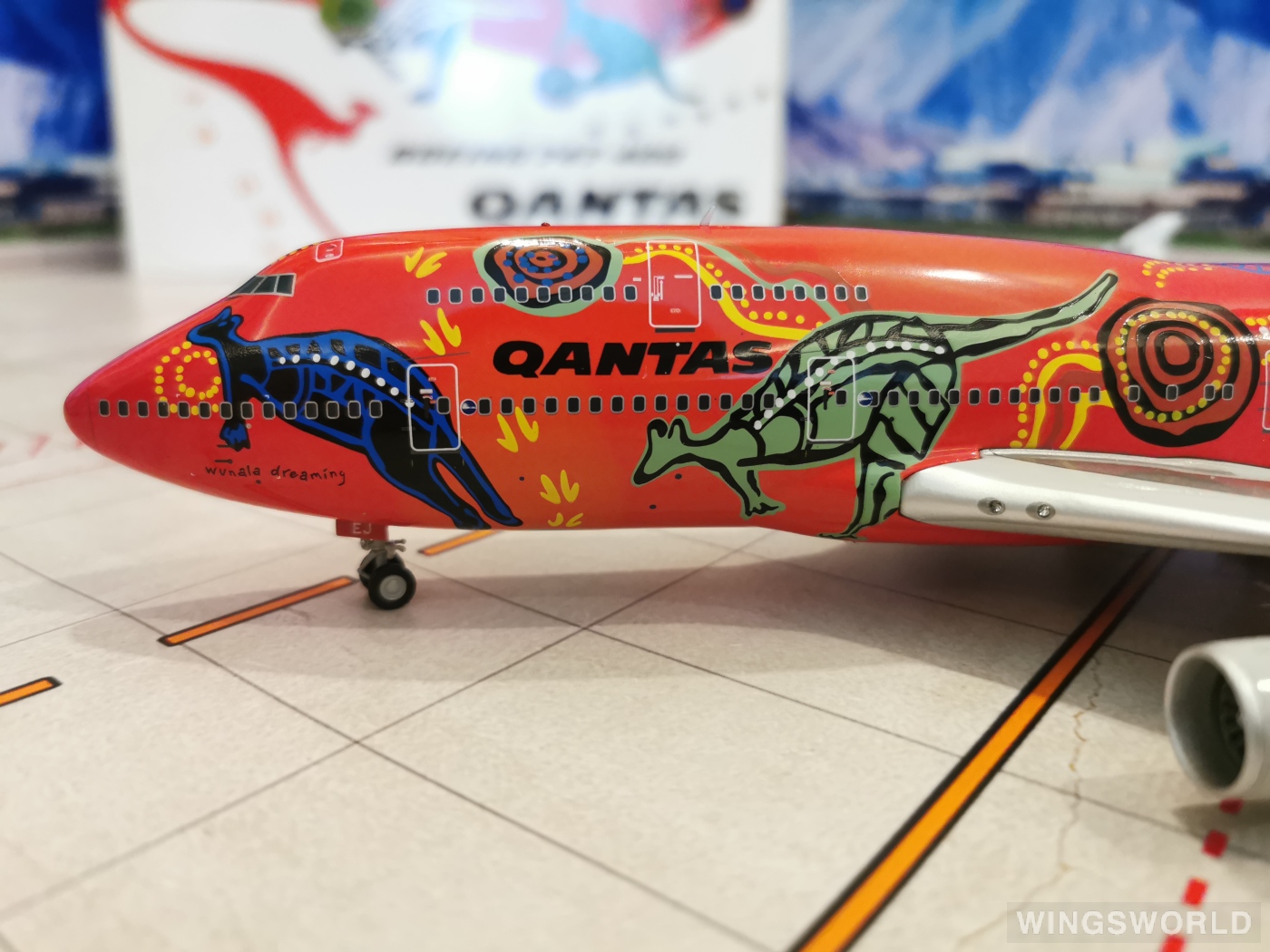 JC Wings 1:200 XX2923 Qantas 澳洲航空 Boeing 747-400 VH-OEJ