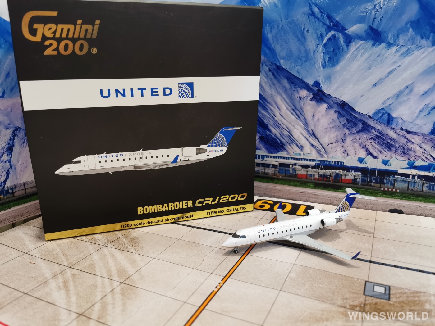 Geminijets 1:200 G2UAL795 United Airlines 美国联合航空 Bombardier CRJ200 N430AW