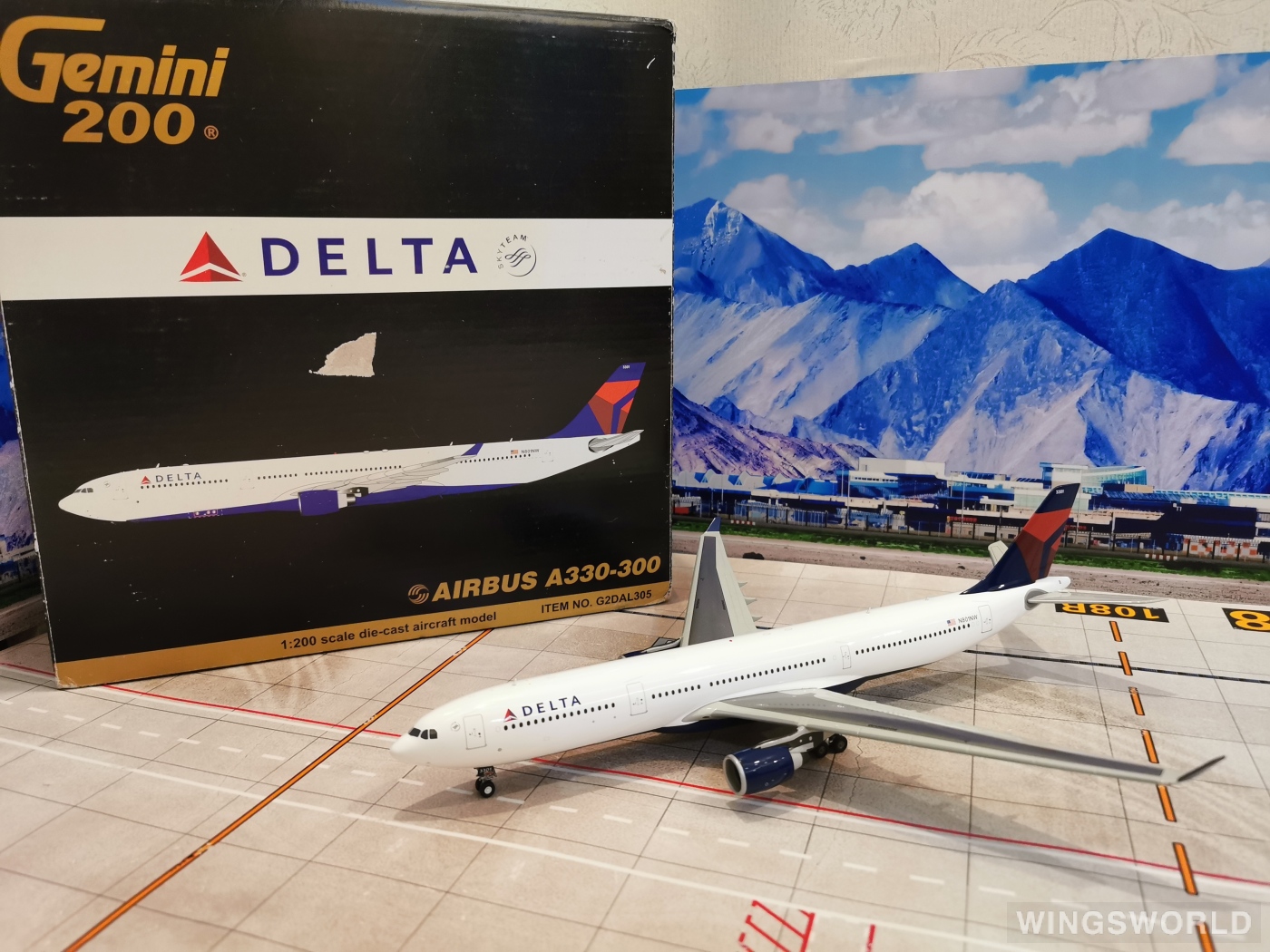 Geminijets 1:200 G2DAL305 Delta Air Lines 达美航空 Airbus A330-300 N801NW