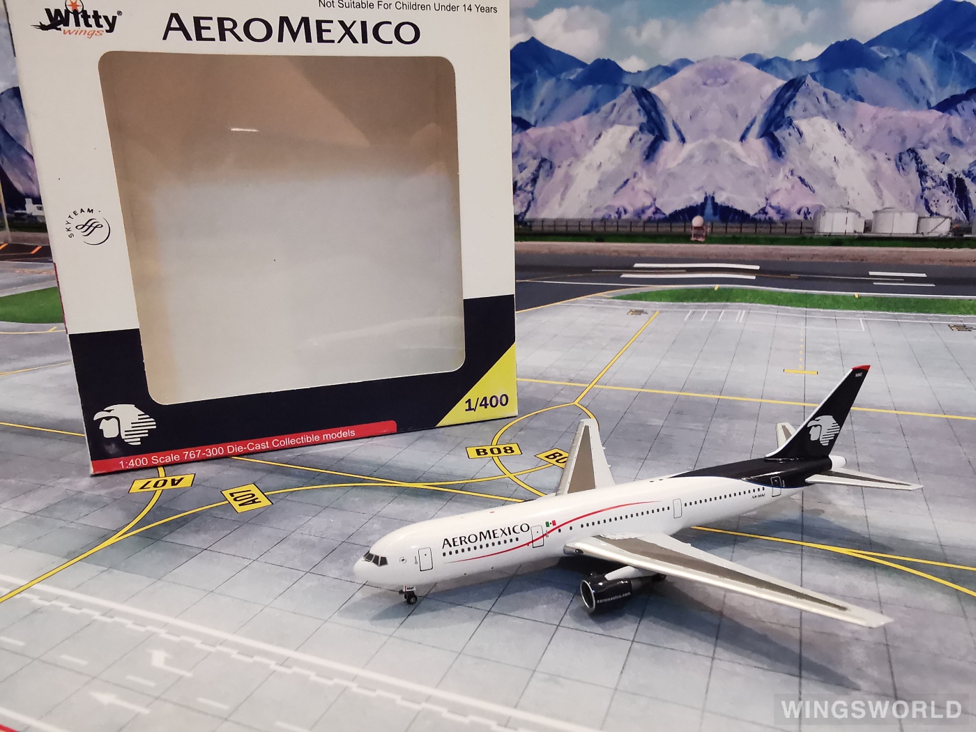 Witty 1:400 WT4763001 Aeroméxico 墨西哥国际航空 Boeing 767-300ER XA-MAT