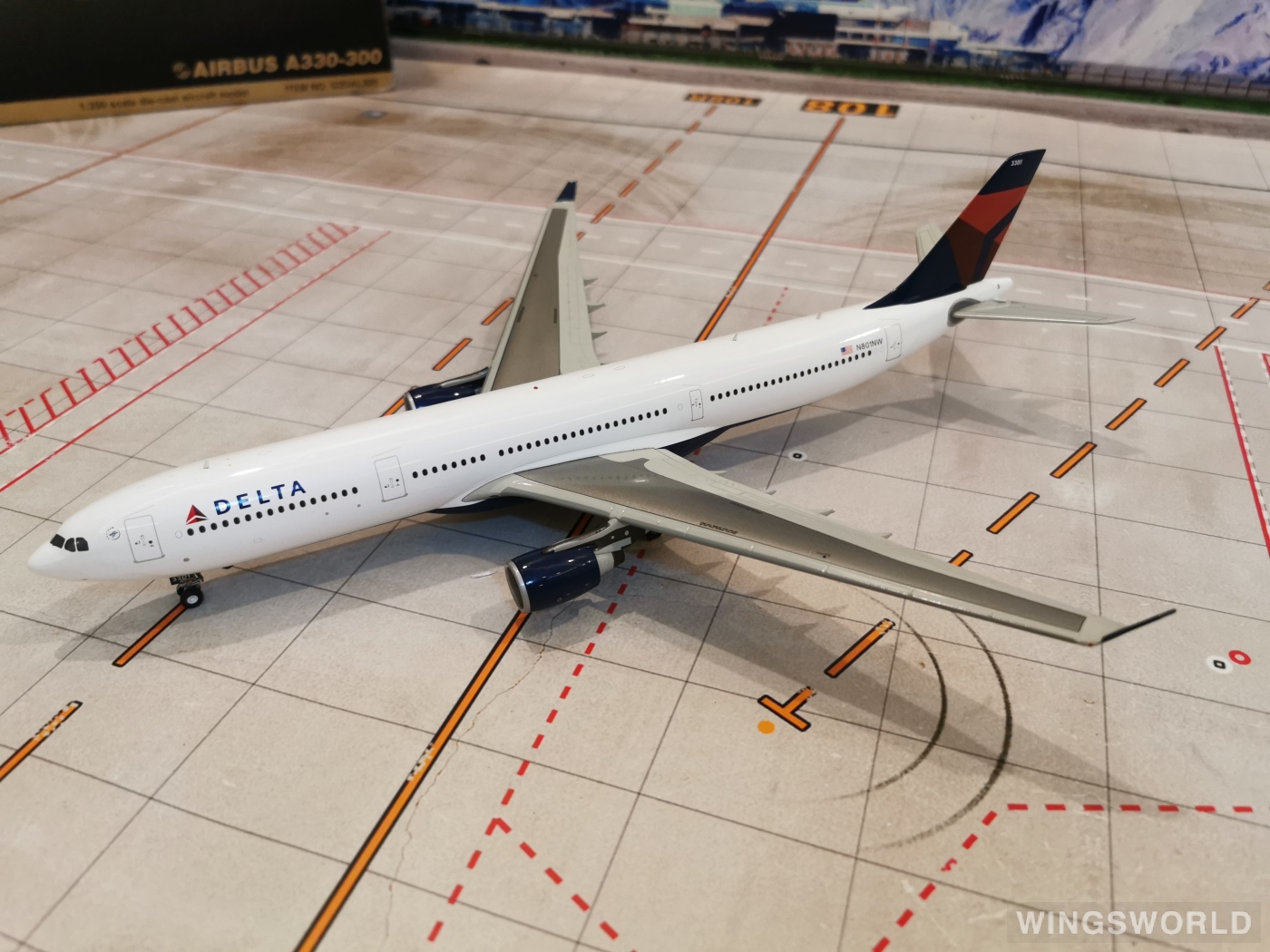Geminijets 1:200 G2DAL305 Delta Air Lines 达美航空 Airbus A330-300 N801NW