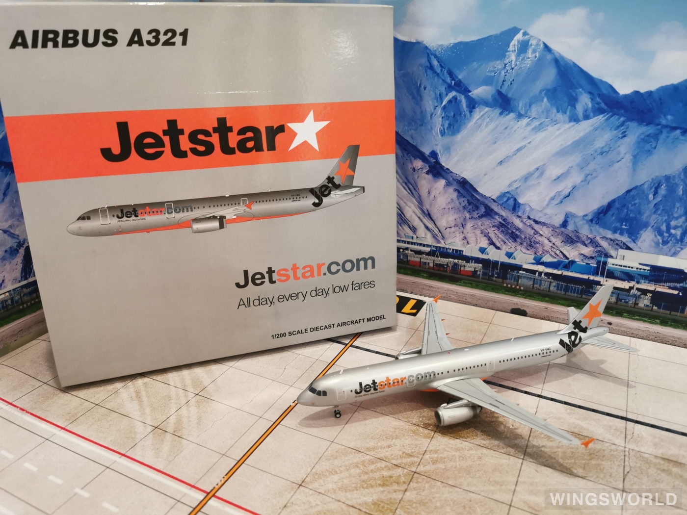 JC Wings 1:200 LH2070 Jetstar 捷星航空 Airbus A321 VH-VWZ
