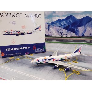 Transaero Airlines 俄罗斯洲际航空 Boeing 747-400 EI-XLK FLIGHT OF HOPE PH10890 Phoenix 1:400