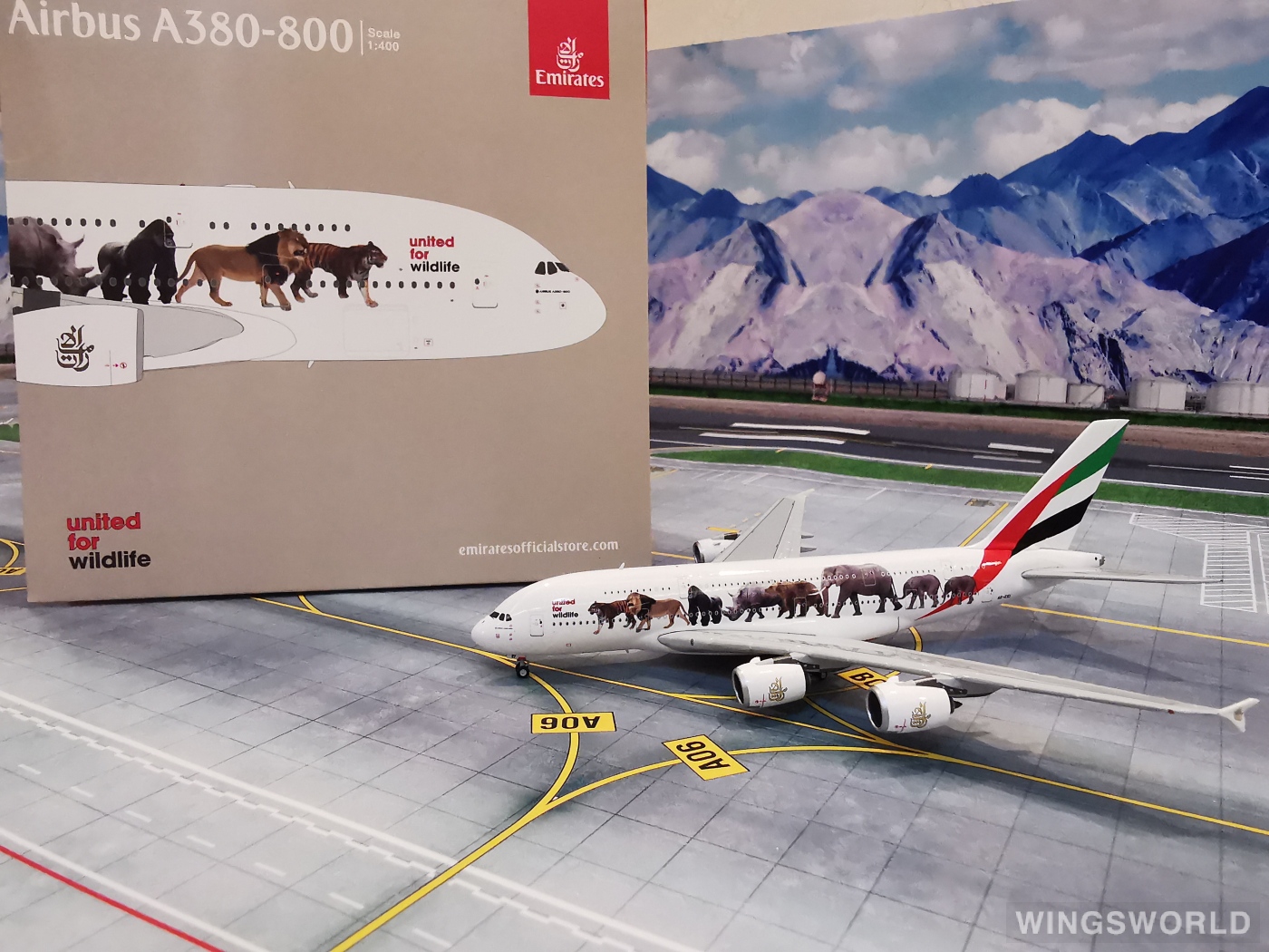 Geminijets 1:400 GJUAE1550 Emirates 阿联酋航空 Airbus A380-800 A6-EEI