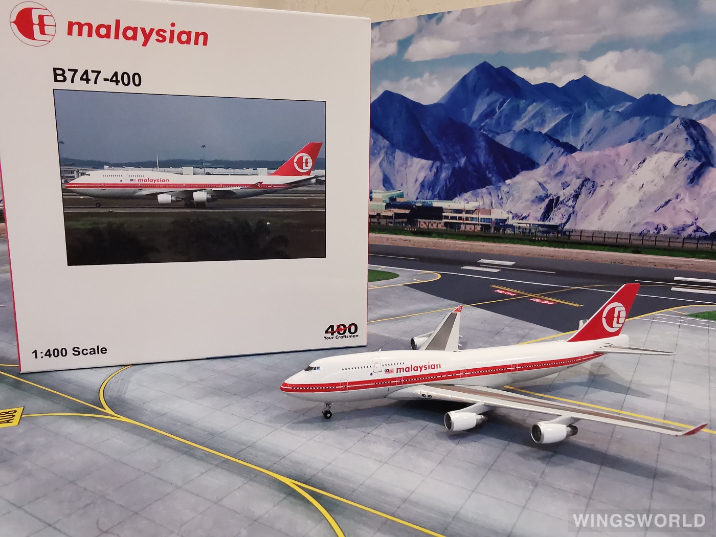 Big Bird 1:400 BB4-2016-002 Malaysia Airlines 马来西亚航空 Boeing 747-400 9M-MPP