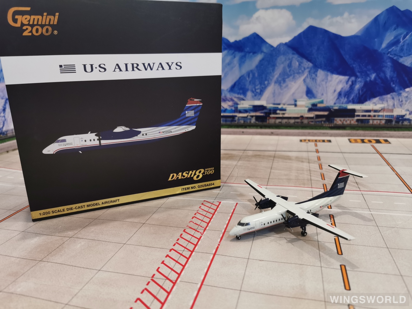 Geminijets 1:200 G2USA854 US Airways 全美航空 Bombardier Dash 8-300 N326EN