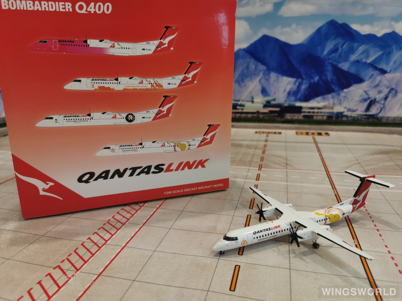 JC Wings 1:200 XX2209 Qantas 澳洲航空 Bombardier Dash 8-400 VH-QOI
